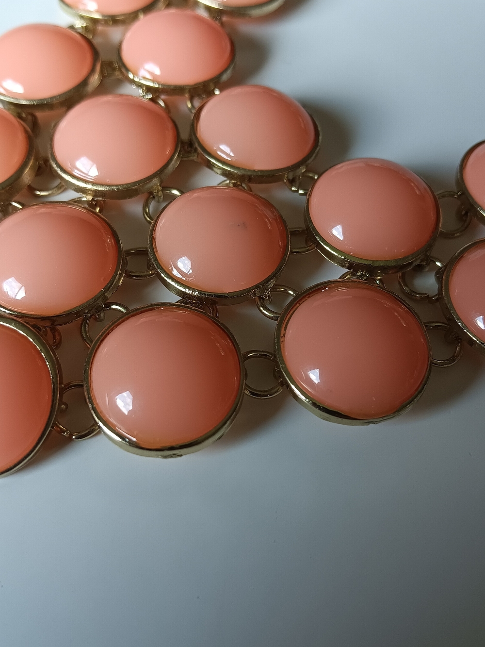 Gold-Tone Coral Bubble Bib Necklace - Women Jewelry - Picture 5 of 5
